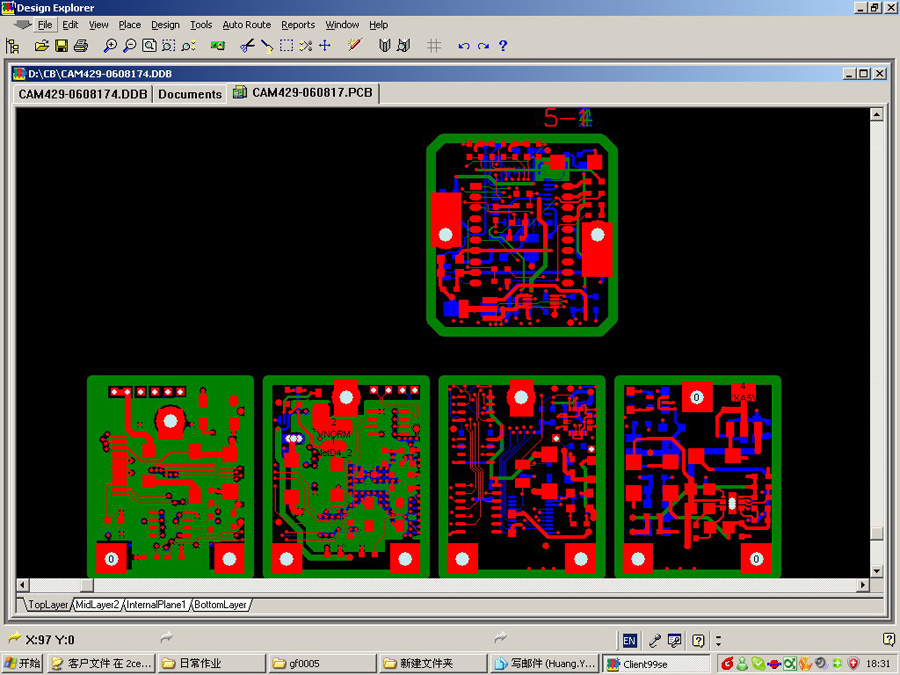 五層軟硬結(jié)合板四層硬板區(qū)電路布圖設(shè)計(jì) 五層軟硬結(jié)合板四層硬板區(qū)電路布圖設(shè)計(jì)