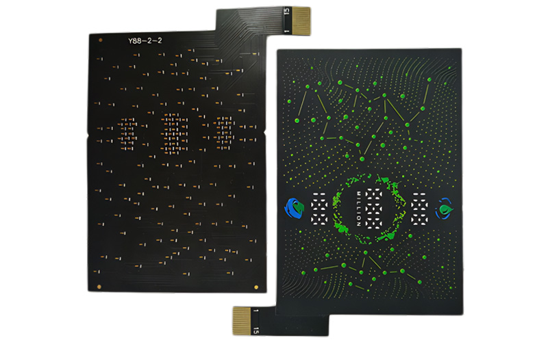 超薄柔性圖案光效LED數(shù)碼管顯示屏的FPCBA組件 超薄柔性圖案光效LED數(shù)碼管顯示屏的FPCBA組件